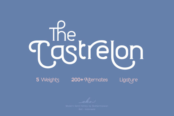 Castrelon: A Cool and Organic Display Font for Designers
