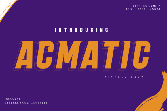 Discover Acmatic: A Modern Display Font for Creative Projects