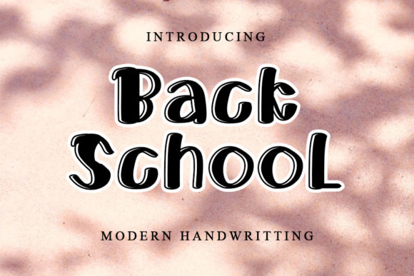 The Back School Font: A Quirky Crafting Companion