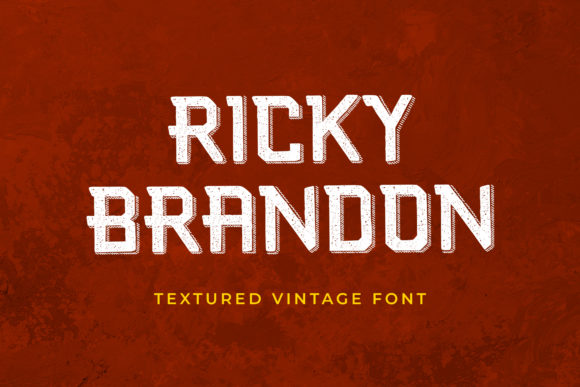 The Ricky Brandon Font: A Vintage Display Typeface for Creative Crafters